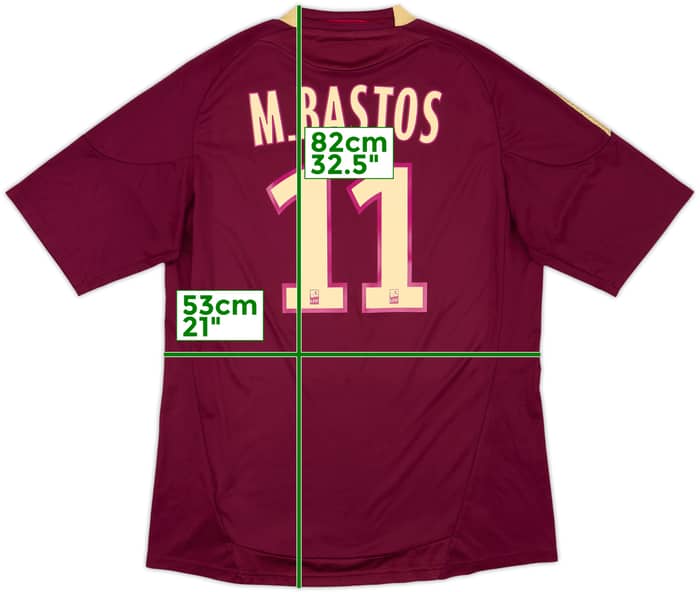 2010-11 Lyon Away Shirt M.Bastos #11 - 5/10 - (L)