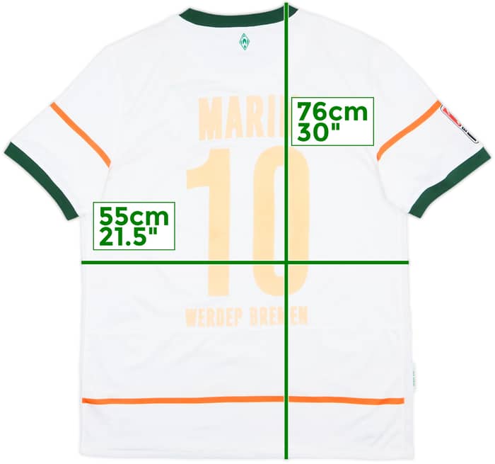 2009-10 Werder Bremen Away Shirt Marin #10 - 4/10 - (L)