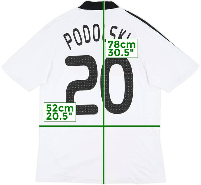 2008-09 Germany Home Shirt Podolski #20 - 6/10 - (M)