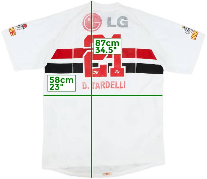 2004 Sao Paulo Home Shirt D. Tardelli #21 - 5/10 - (XL)