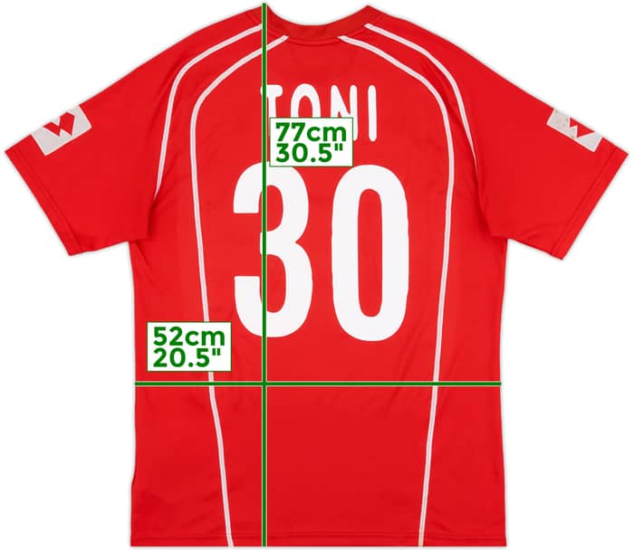 2005-06 Fiorentina Third Shirt Toni #30 - 7/10 - (XL)