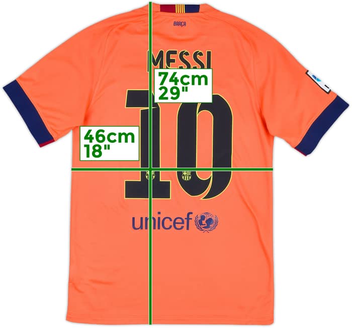 2014-15 Barcelona Away Shirt Messi #10 - 6/10 - (S)
