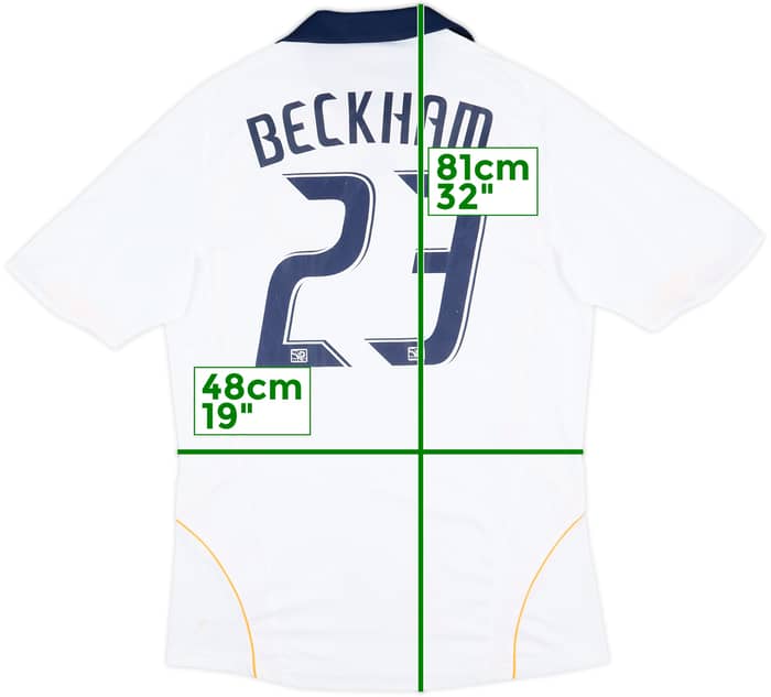 2008-09 LA Galaxy Home Shirt Beckham #23 - 6/10 - (M)