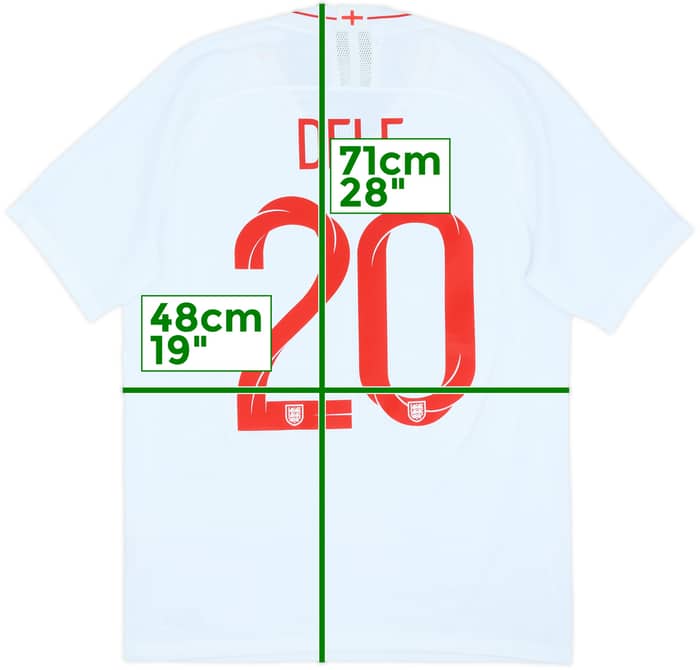 2018-19 England Authentic Home Shirt Dele #20 - 7/10 - (M)