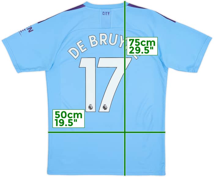 2019-20 Manchester City Home Shirt De Bruyne #17 - 9/10 - (M)