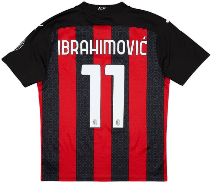 2020-21 AC Milan Home Shirt Ibrahimovic #11 - 10/10 - (M)