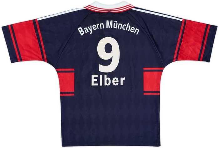 1997-99 Bayern Munich Home Shirt Elber #9 - 8/10 - (S)
