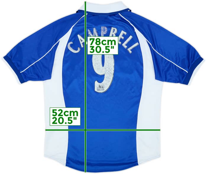 2000-02 Everton Home Shirt Campbell #9 - 4/10 - (M)