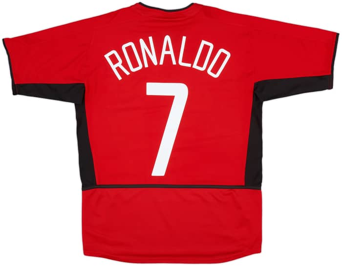 2002-04 Manchester United Home Shirt Ronaldo #7 - 8/10 - (XL.Boys)