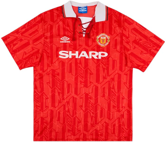 1992-94 Manchester United Home Shirt Cantona #7 - 8/10 - (XL)