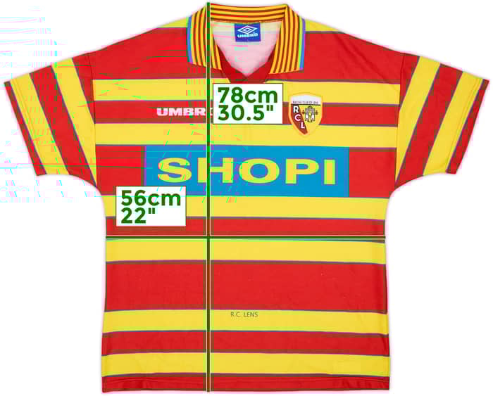1996-97 Lens Home Shirt #10 - 8/10 - (L)