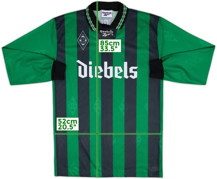 1995-96 Borussia Monchengladbach Away L/S Shirt - 8/10 - (M)