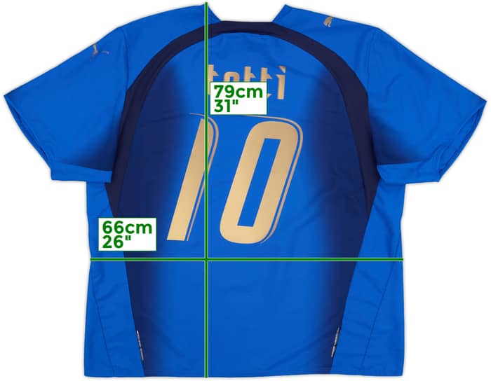 2006 Italy Home Shirt Totti #10 - 6/10 - (XXL)