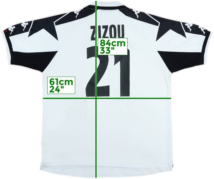 1998-99 Juventus Home Shirt Zizou #21 - 6/10 - (XXL)
