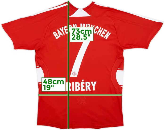 2008-09 Bayern Munich Home Shirt Ribery #7 - 8/10 - (XL.Boys)