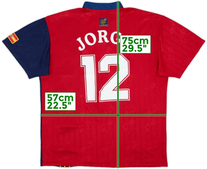 1996-98 Spain Home Shirt Jorge #12 - 5/10 - (L)