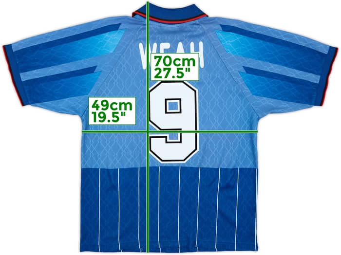 1995-96 AC Milan Fourth Shirt Weah #9 - 7/10 - (L)