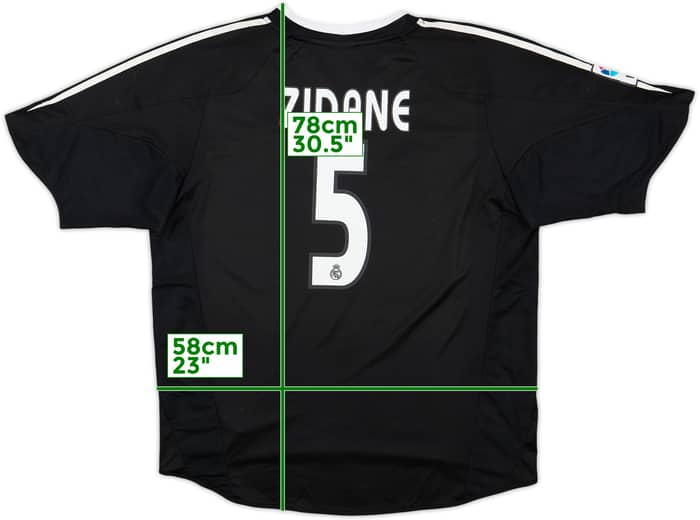 2003-04 Real Madrid Away Shirt Zidane #5 - 8/10 - (L)