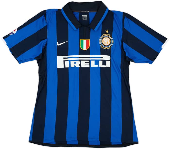 2007-08 Inter Milan Match Issue Supercoppa Signed Home Shirt Cordoba #2