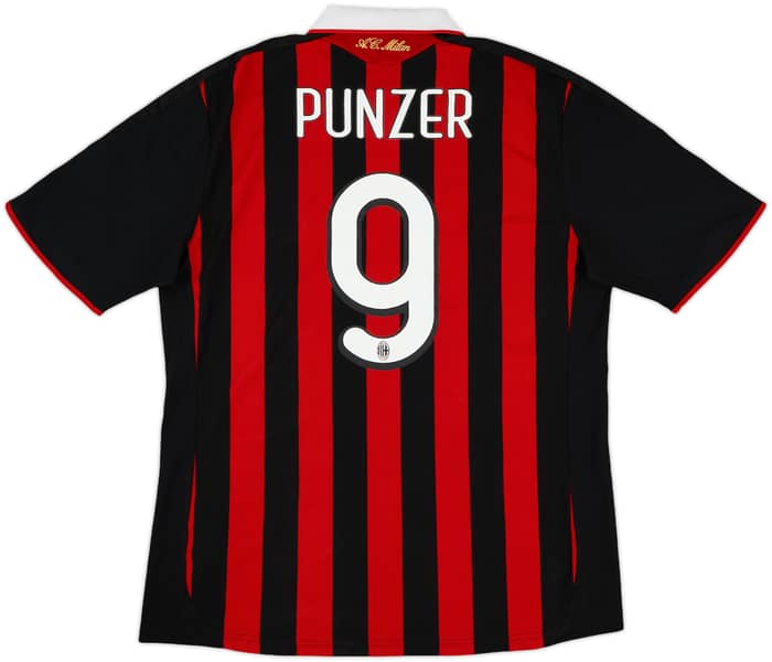 2009-10 AC Milan Home Shirt Punzer #9 - 8/10 - (L)
