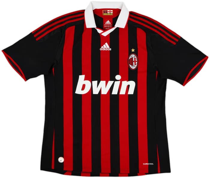 2009-10 AC Milan Home Shirt Punzer #9 - 8/10 - (L)
