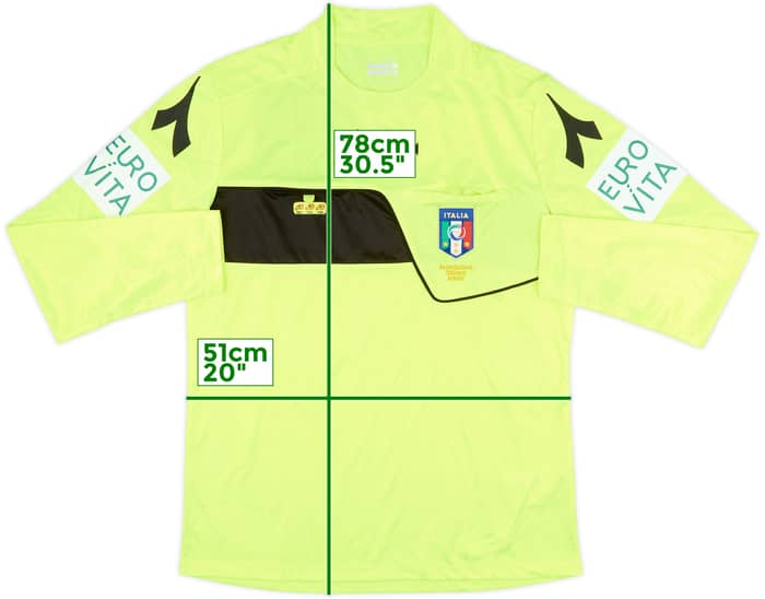 2017-18 Italy Diadora Referee L/S Shirt - 10/10 - (M)