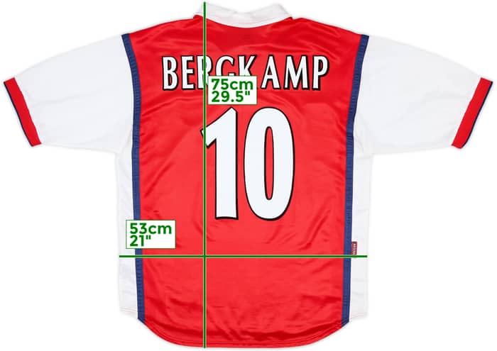 1998-99 Arsenal Home Shirt Bergkamp #10 - 8/10 - (M)