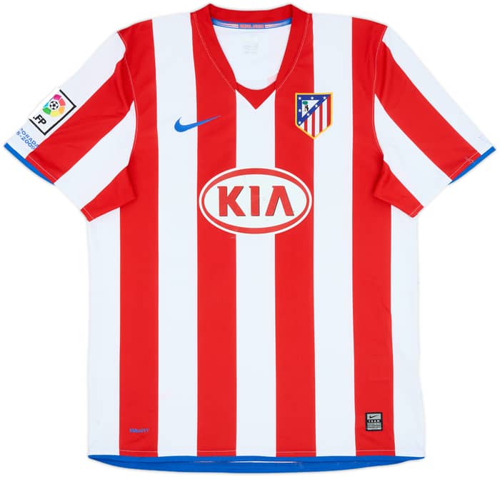 2008-09 Atletico Madrid Home Shirt Kun Aguero #10 - 4/10 - (L)