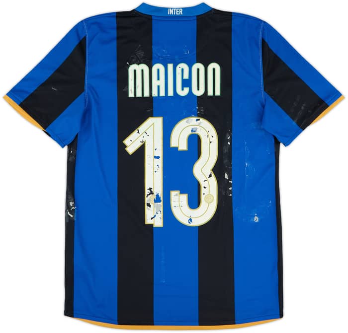 2008-09 Inter Milan Home Shirt Maicon #13 - 3/10 - (S)