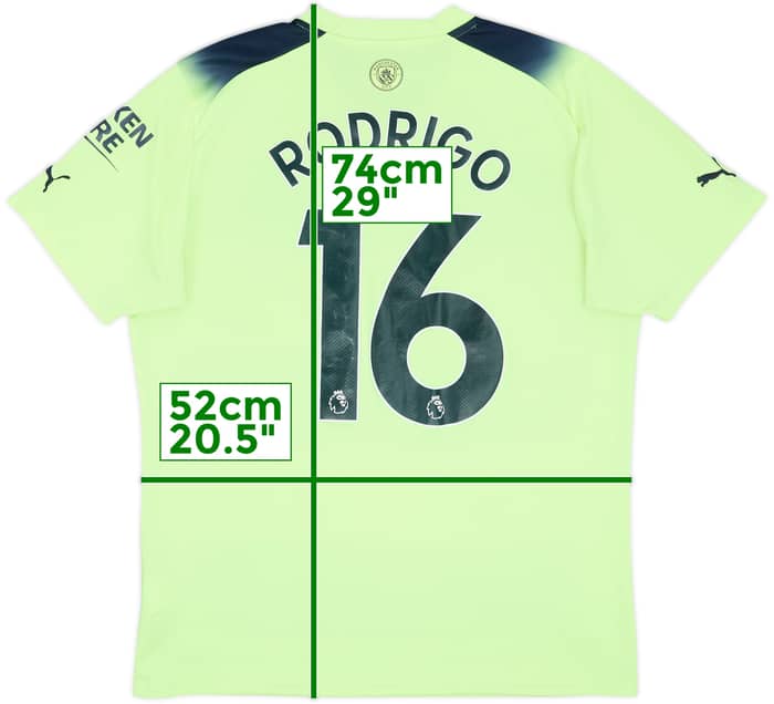 2022-23 Manchester City Third Shirt Rodrigo #16 - 7/10 - (L)