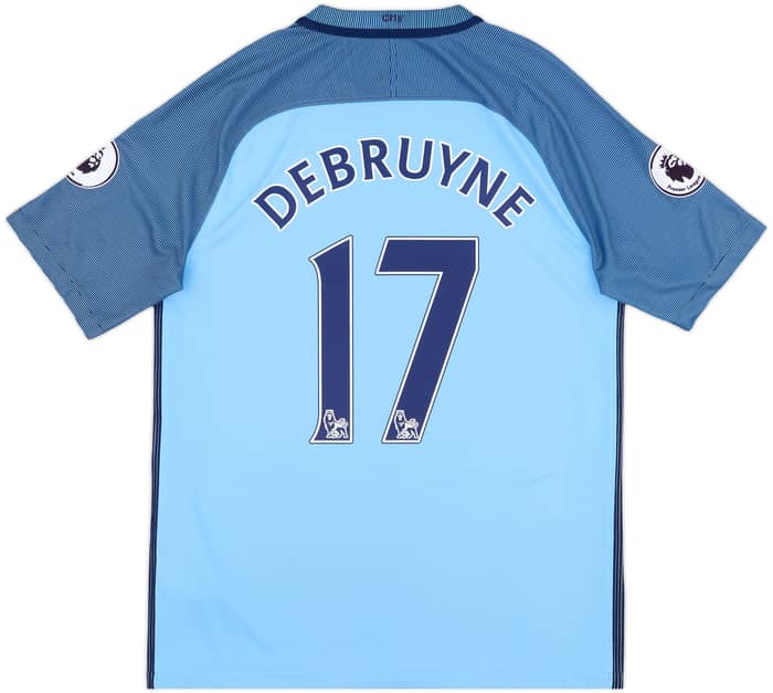 2016-17 Manchester City Home Shirt De Bruyne #17 - 8/10 - (M)