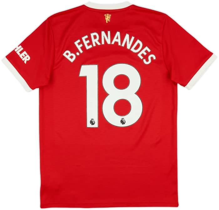 2021-22 Manchester United Home Shirt B.Fernandes #18 - 6/10 - (M)