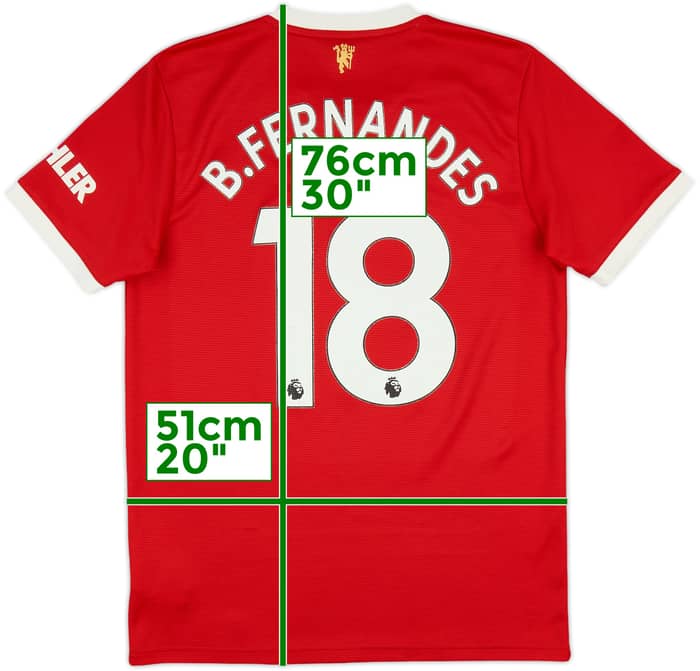 2021-22 Manchester United Home Shirt B.Fernandes #18 - 6/10 - (M)