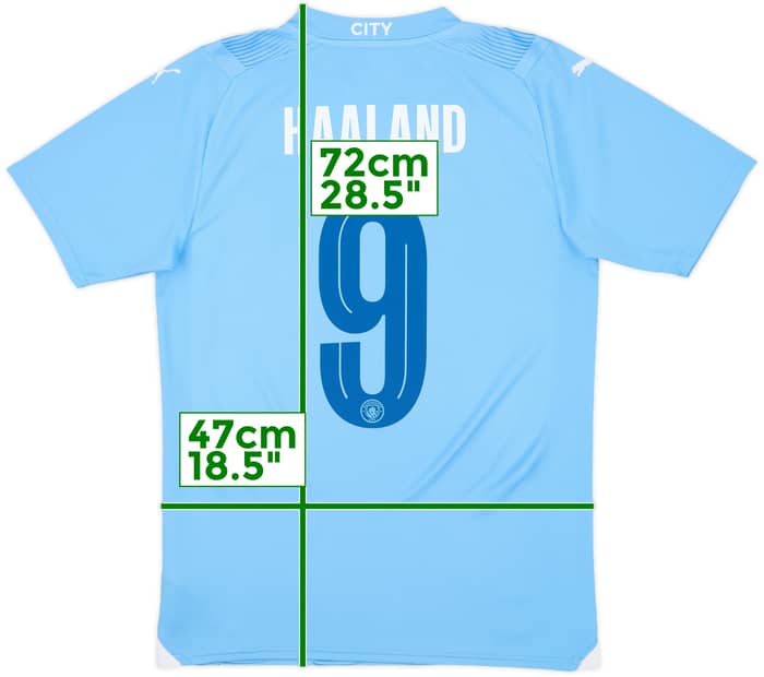 2023-24 Manchester City Home Shirt Haaland #9 - 10/10 - (S)