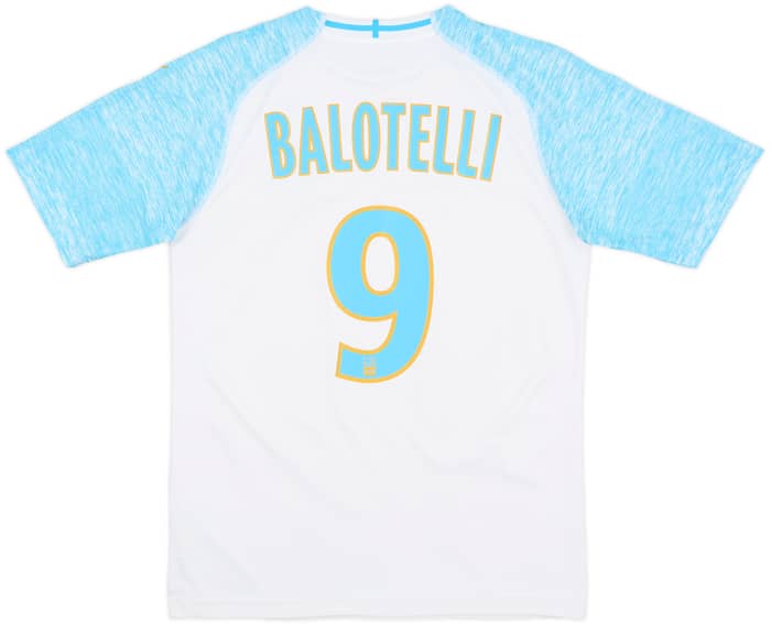 2018-19 Olympique Marseille Home Shirt Balotelli #9 - 8/10 - (S)