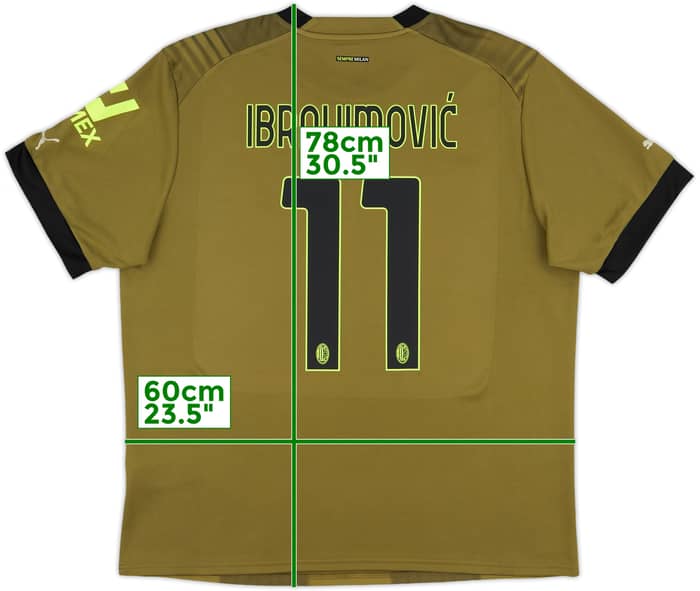 2022-23 AC MIlan Third Shirt Ibrahimovic #11 - 10/10 - (XL)
