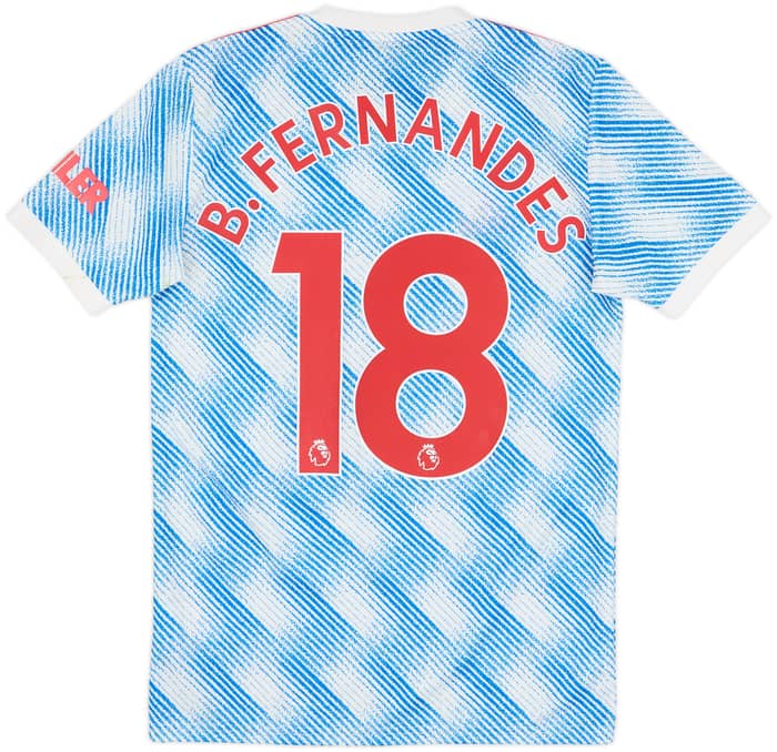 2021-22 Manchester United Away Shirt B.Fernandes #18 - 7/10 - (XS)