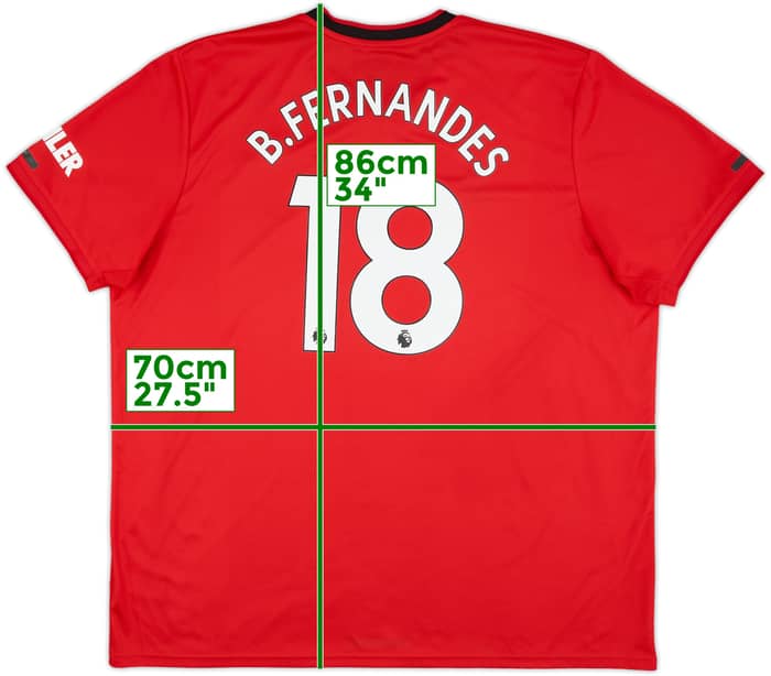 2019-20 Manchester United Home Shirt B.Fernandes #18 - 8/10 - (3XL)