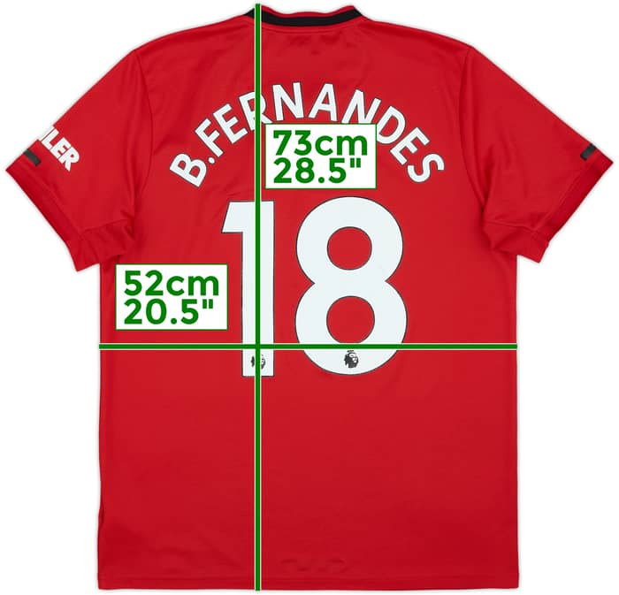 2019-20 Manchester United Home Shirt B.Fernandes #18 - 5/10 - (L)