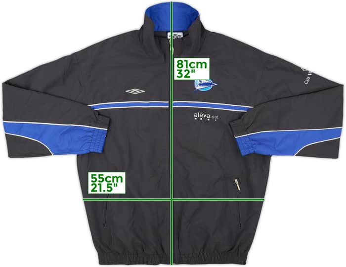 2002-03 Deportivo Alaves Umbro Track Jacket - 8/10 - (L)