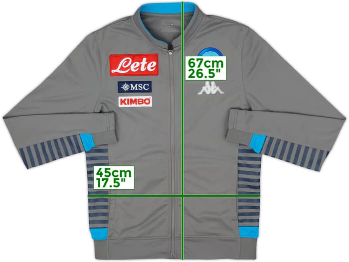 2019-20 Napoli Kappa Hooded Track Jacket - 8/10 - (S)