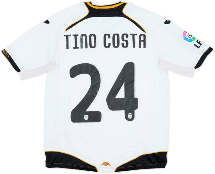 2011-12 Valencia Home Shirt Tino Costa #24 - 5/10 - (M)