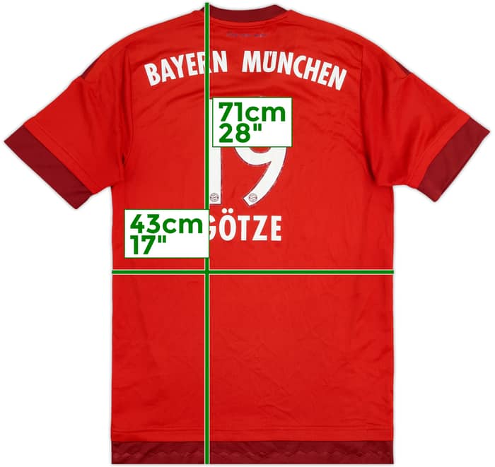 2015-16 Bayern Munich Home Shirt Gotze #19 - 6/10 - (S)