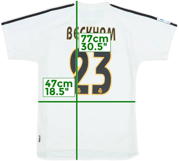 2003-04 Real Madrid Home Shirt Beckham #23 - 5/10 - (L)