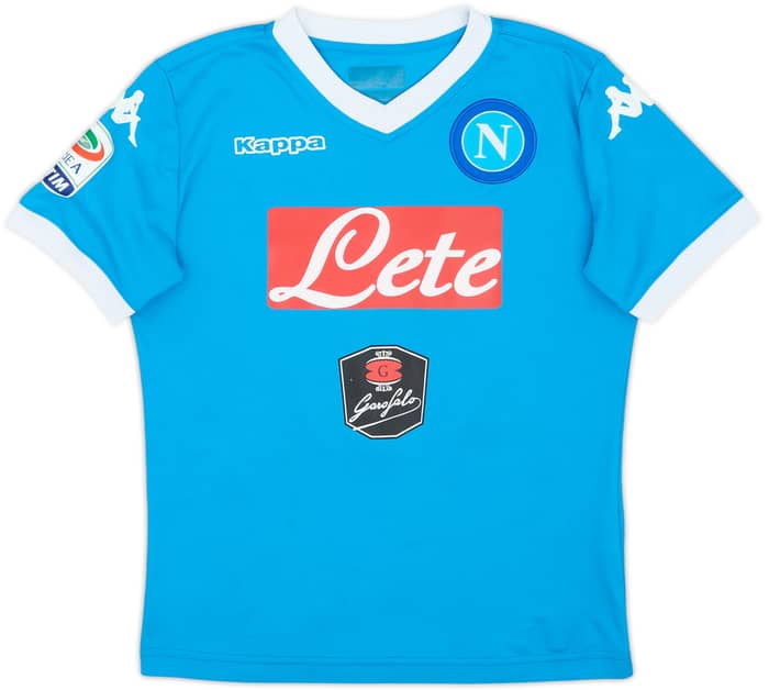 2015-16 Napoli Basic Home Shirt Higuain #9 - 7/10 - (8-9 Years)
