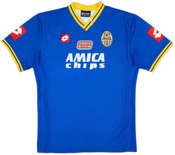 2001-02 Hellas Verona Home Shirt Mazzola #4 - 6/10 - (L)