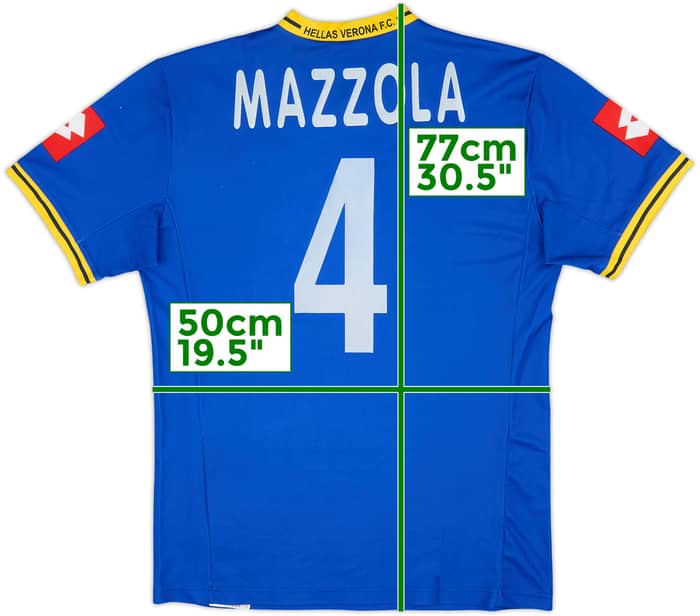 2001-02 Hellas Verona Home Shirt Mazzola #4 - 6/10 - (L)