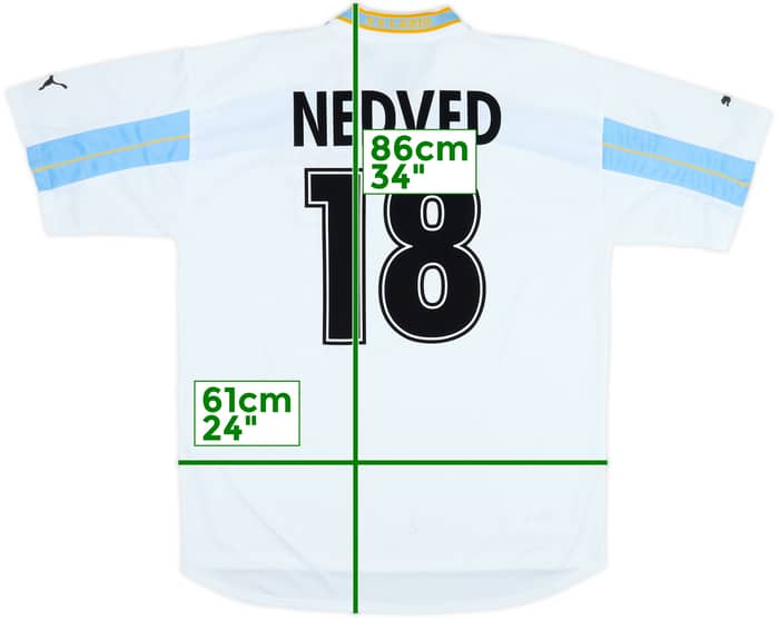 1999-00 Lazio Centenary Home Shirt Nedved #18 - 6/10 - (XXL)
