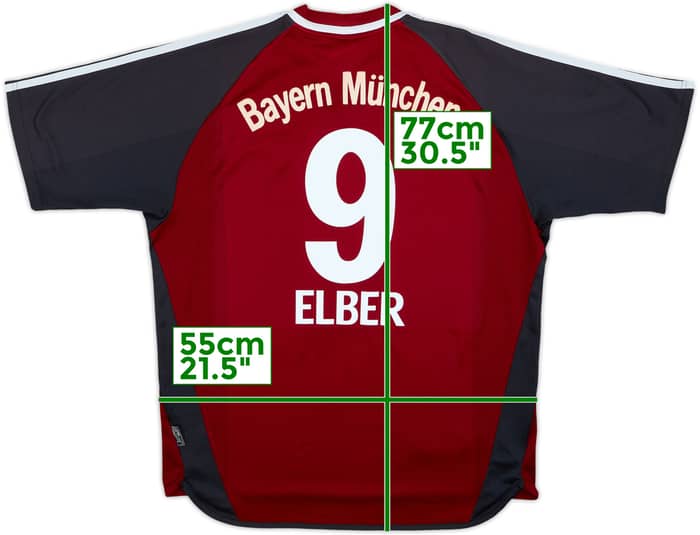 2002-03 Bayern Munich Home Shirt Elber #9 - 6/10 - (L)