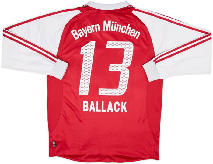 2004-05 Bayern Munich Home L/S Shirt Ballack #13 - 6/10 - (M)